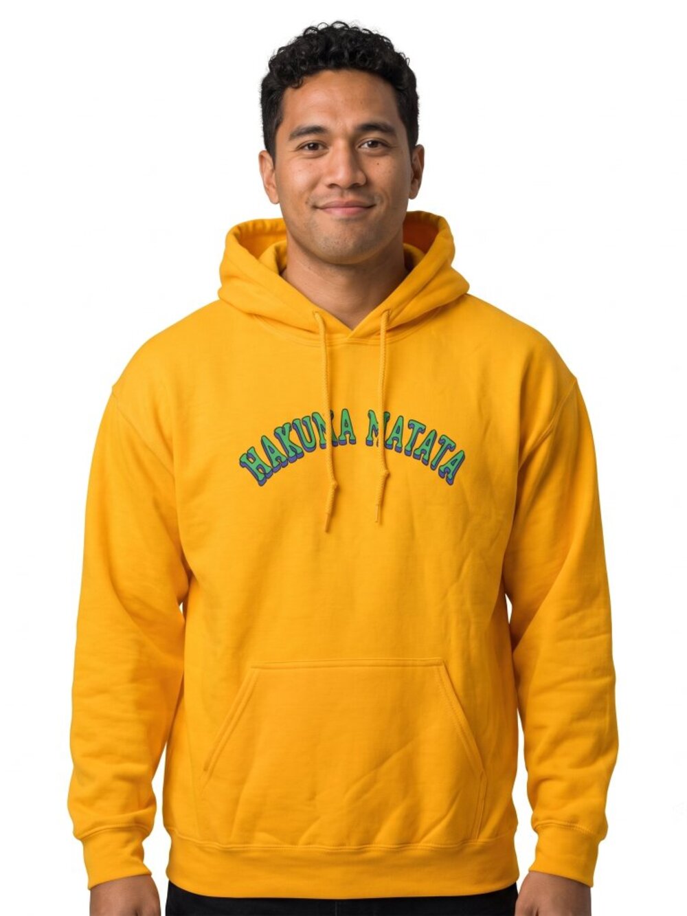 The Lion King Mens Hakuna Matata Yellow Simba, Timon, & Pumbaa Hoodie New Large